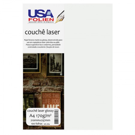 PAPEL COUCHÊ LASER GLOSSY 170G A4 C/50