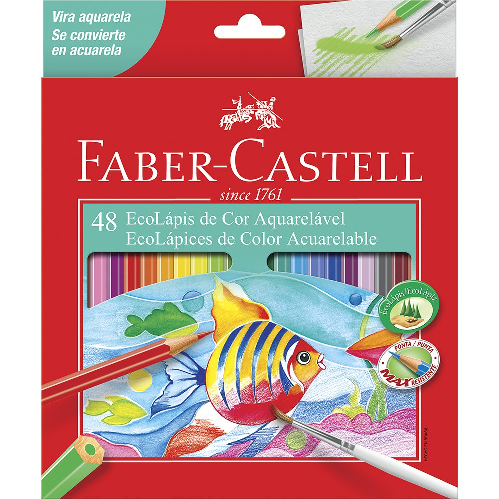 LAPIS DE COR C/48 CORES AQUARELÁVEL  FABER