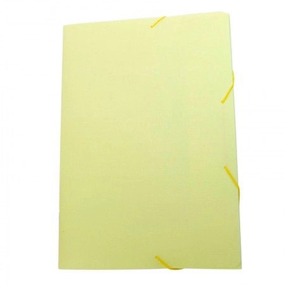 PASTA ABA ELASTICO OFICIO LINHO DELLO AMARELO PASTEL