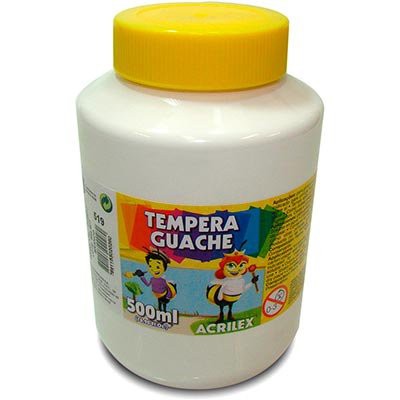 TINTA GUACHE 500ML ACRILEX BRANCO