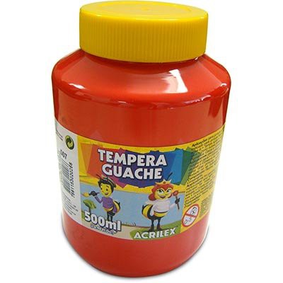 TINTA GUACHE 500ML ACRILEX VERMELHO