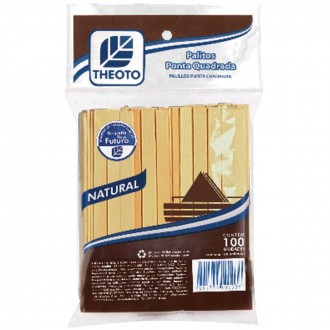 PALITO DE PICOLÉ QUADRADO C/100