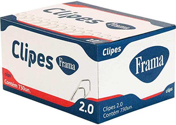 CLIPS METÁLICOS 730 UNIDADES FRAMA N°2/0