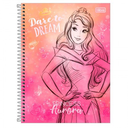 CADERNO UNIVERSITÁRIO CD 1X1 80F PRINCESAS