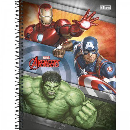 CADERNO UNIVERSITÁRIO CD 1X1 80F AVENGERS