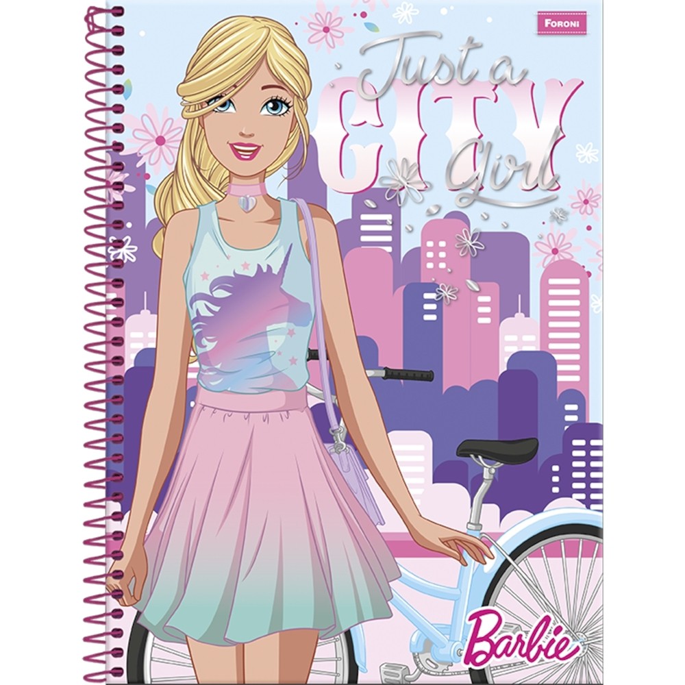 CADERNO UNIVERSITÁRIO CD 1X1 96F BARBIE