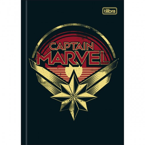 CADERNO UNIVERSITARIO CD BROCH CAPITÃ MARVEL