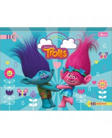 CADERNO DESENHO TROLLS 80F TILIBRA