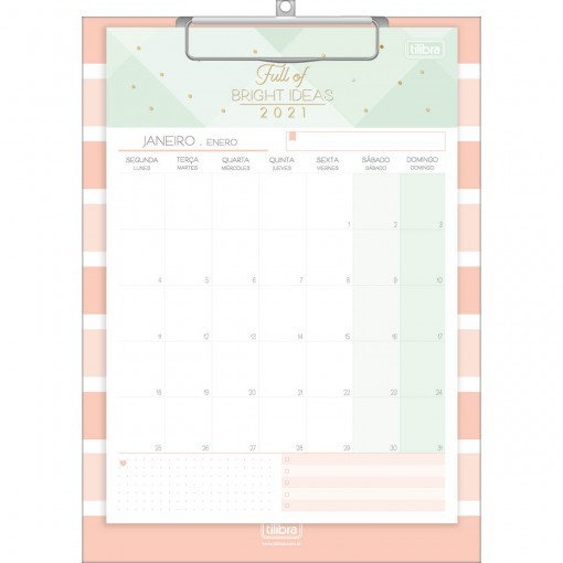 CALENDARIO PLANNER PRANCHETA SOHO