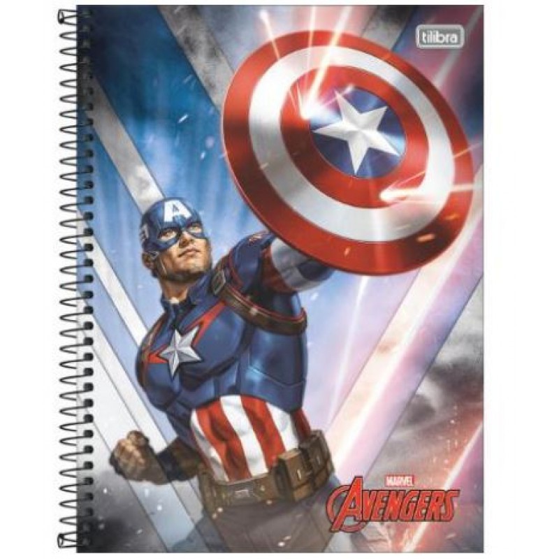 CADERNO UNIVERSITÁRIO CD 1X1 80F AVENGERS