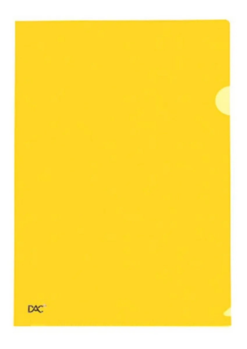PASTA L PLÁSTICA A4 OFICIO AMARELO