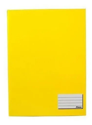 CADERNO CAPA DURA UNIVERSITARIO BROCHURA 48F FORONI AMARELO