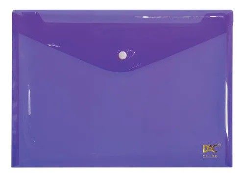 PASTA MALOTE C/BOTÃO CORES DAC LILAS