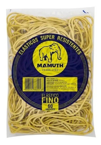 ELASTICO PARA DINHEIRO MAMUTH 60 UNIDADES