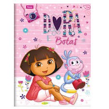 CADERNO BROCH CD 1/4 48F DORA E BOTAS