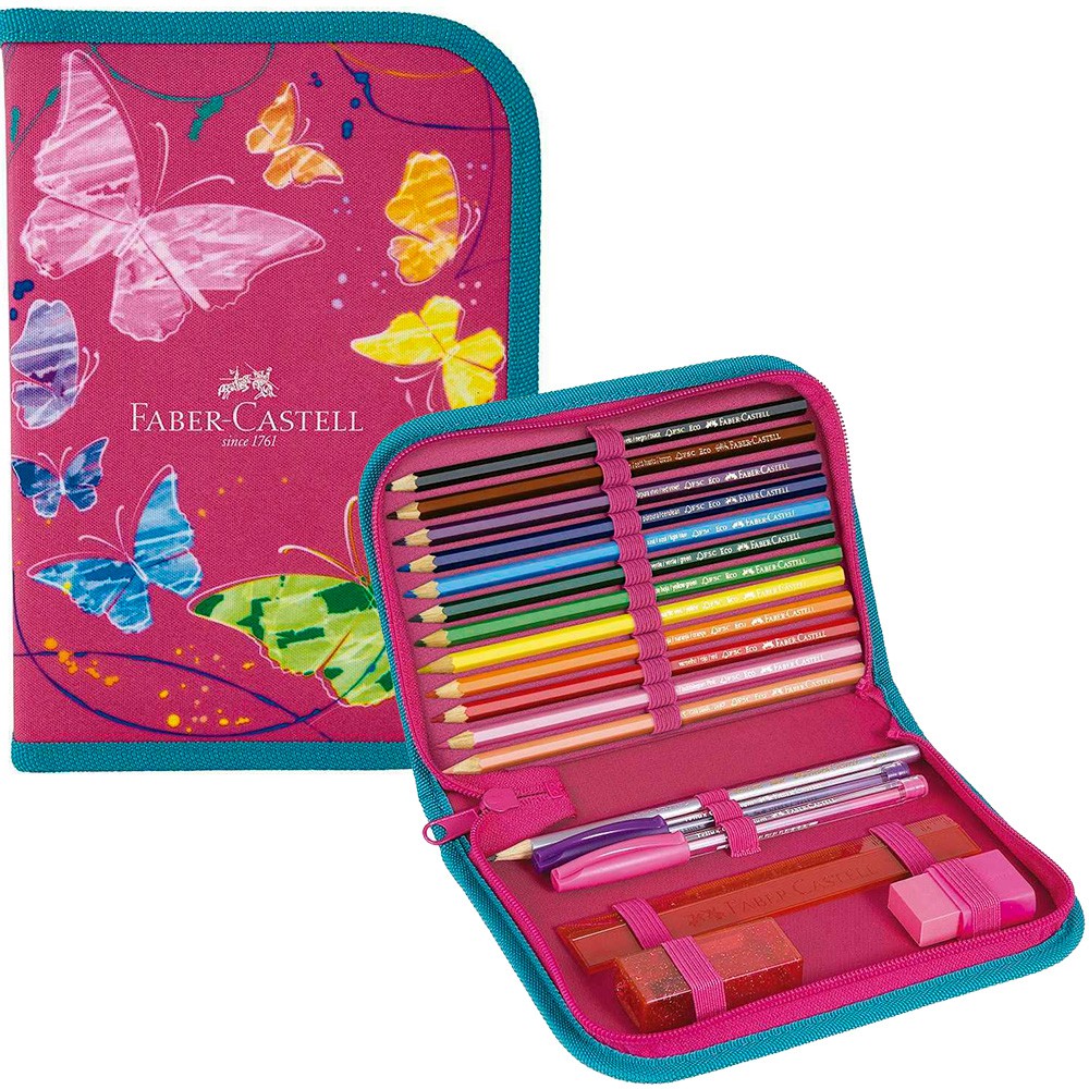 ESTOJO NYLON BORB/CAV/LET C/18 FABER