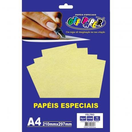 PAPEL FELTRO 30G 10F CREME OFF PAPER