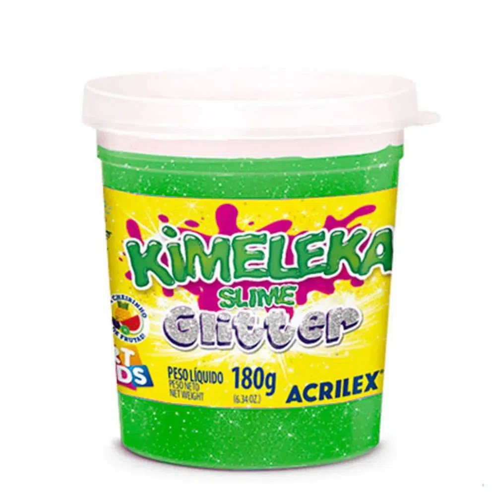 SLIME KIMELEKA GLITTER 180G ACRILEX VERDE