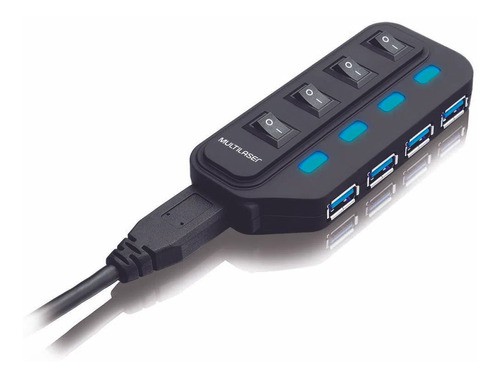 HUB SLIM 3.0 4 PORTAS MULTILASER AC264