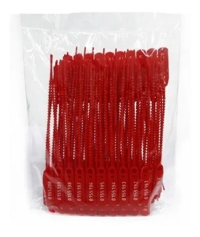 LACRE GRAVADO 16CM PACOTE C/100 VERMELHO