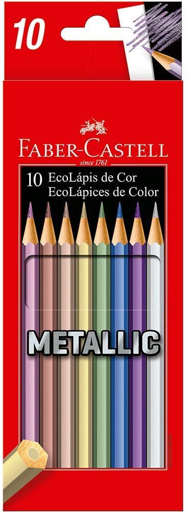 LAPIS DE COR C/10 METALLIC FABER CAST