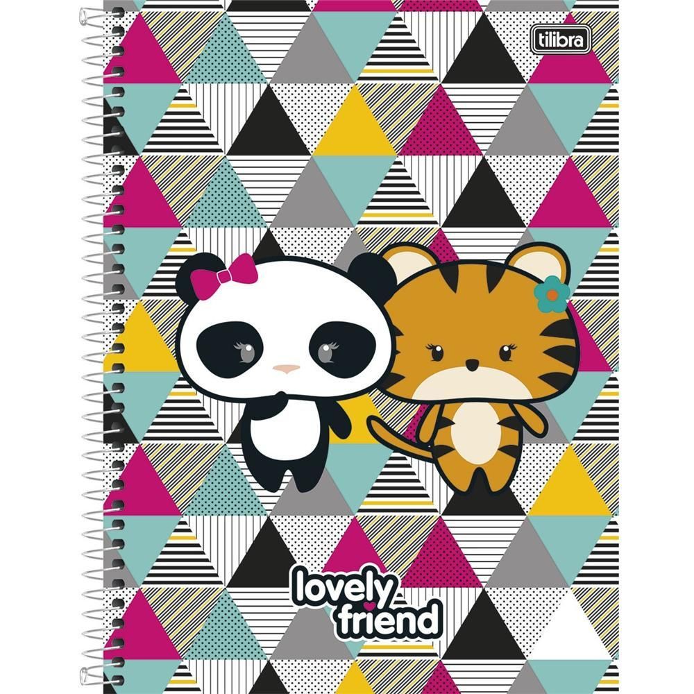 CADERNO UNIVERSITÁRIO CD 10X1 200F LOVELY FRIEND CP2