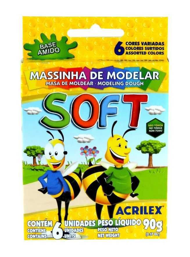 MASSINHA DE MODELAR SOFT C/12 ACRILEX