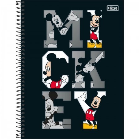 CADERNO UNIVERSITÁRIO CD 12X1 240F MICKEY TILIBRA