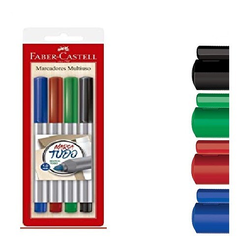 MARCADOR MULTIUSO 1.0 FABER CASTELL C/4