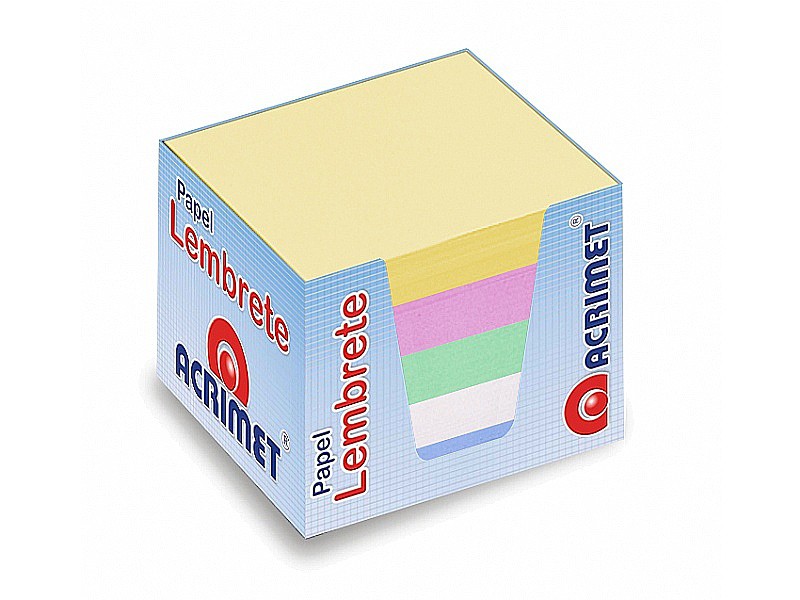 PAPEL LEMBRETE COLORIDO COM 750 FOLHAS ACRIMET