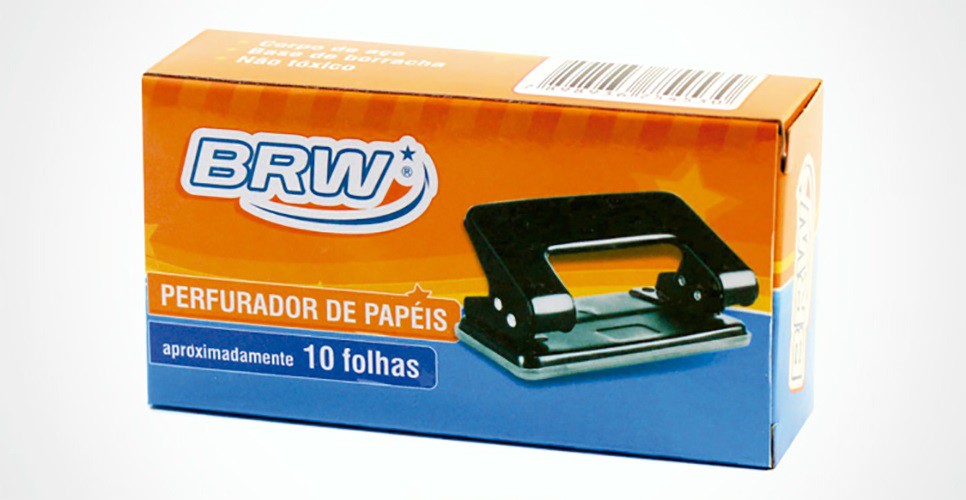 PERFURADOR DE PAPÉIS BRW 10 FOLHAS