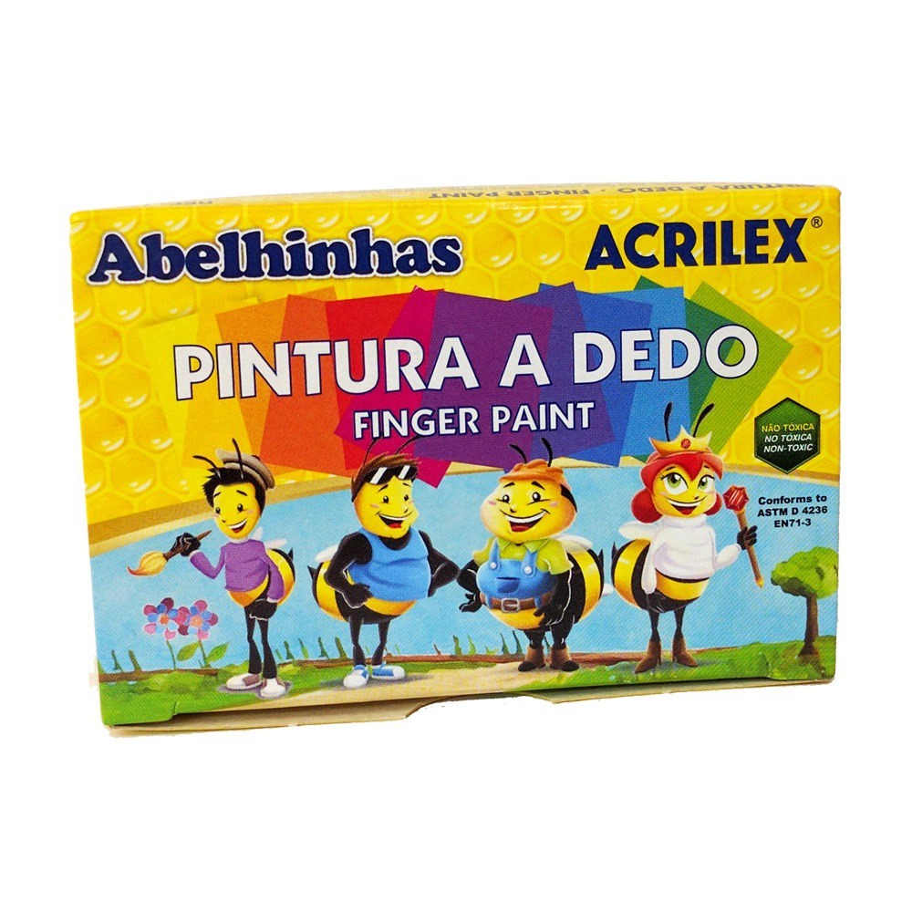 PINTURA A DEDO C/6 15ML ACRILEX