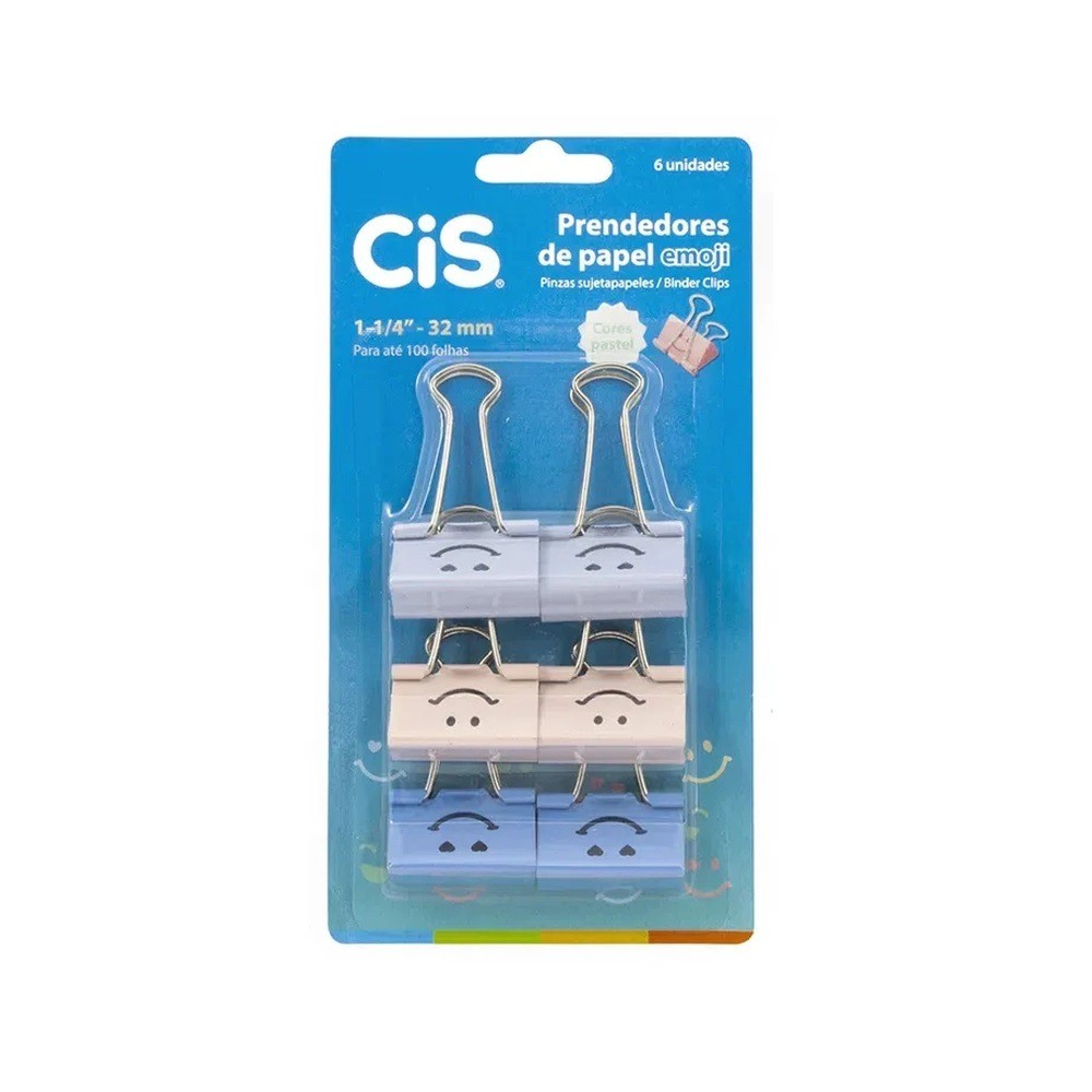 PRENDEDORES DE PAPAL 32mm EMOJI C/6
