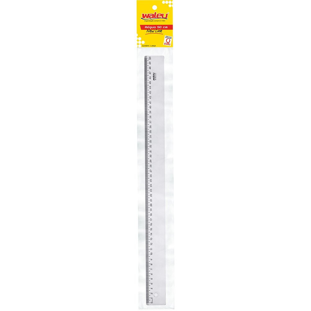 REGUA CRISTAL 50CM NEW LINE WALEU