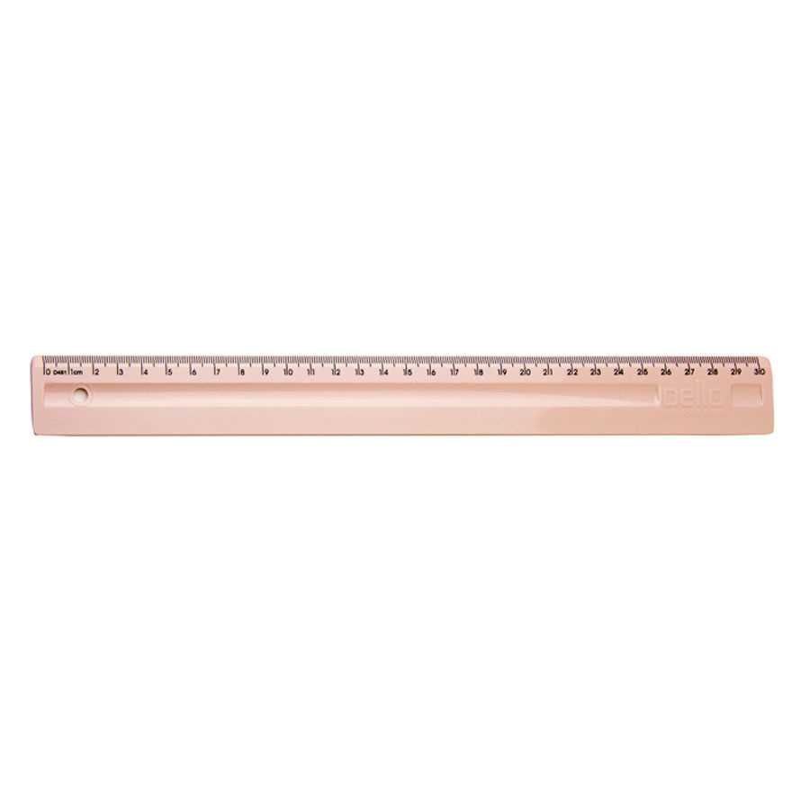 REGUA DELLO 30CM PASTEL ROSA