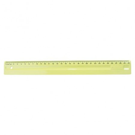 REGUA DELLO 30CM PASTEL AMARELO