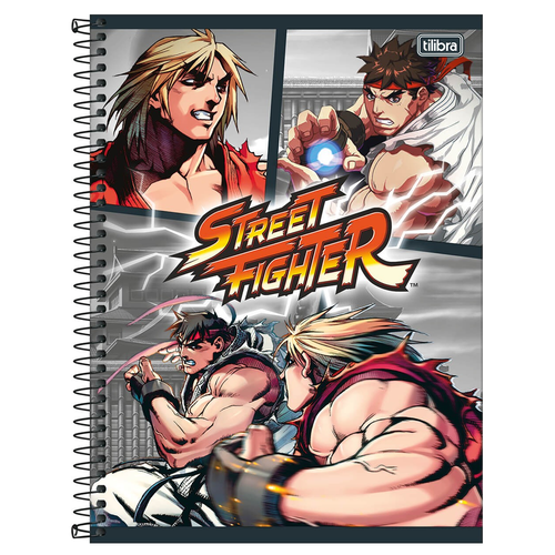 CADERNO UNIVERSITÁRIO 10X1 160F C.D STREET FIGHTER TILIBRA CP1