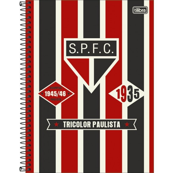 CADERNO UNIVERSITÁRIO TILIBRA  10X1 160F C.D SÃO PAULO CP1