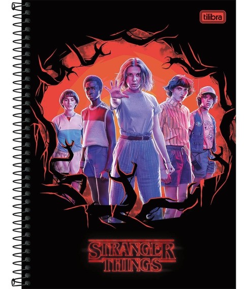 CADERNO UNIVERSITÁRIO TILIBRA  10X1 160F C.D STRANGER THINGS CP2