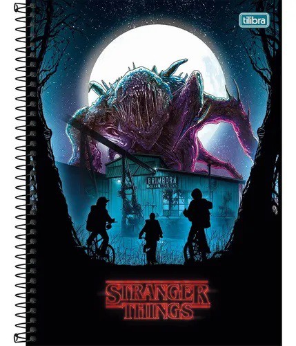 CADERNO UNIVERSITÁRIO TILIBRA 10X1 160F C.D STRANGER THINGS CP3