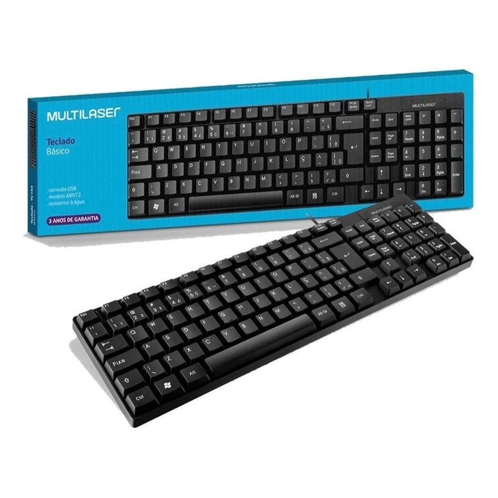 TECLADO BÁSICO SLIM USB TC193 MULTILASER