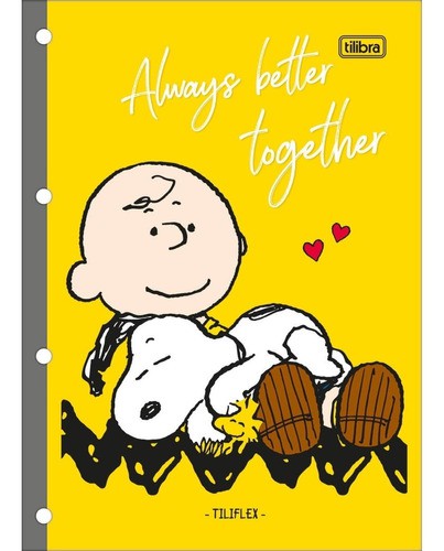 CADERNO UNIVERSITÁRIO TILIFLEX 1X1 80F SNOOPY