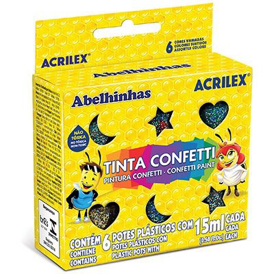 TINTA GUACHE FANTASIA GLITER ACRILEX C/6