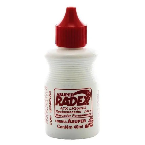TINTA P/ MARCADOR PERMANENTE RADEX VERMELHO