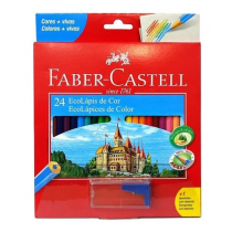 LAPIS DE COR C/24 + APONT. FABER