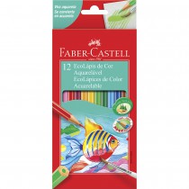 LAPIS DE COR 12 CORES AQUARELAVEL FAB