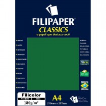 PAPEL FILICOLOR A-4 180GR C/50F VERDE