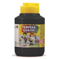 TINTA GUACHE 250ML ACRILEX PRETO