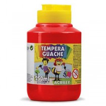 TINTA GUACHE 250ML ACRILEX VERMELHO