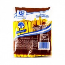 PALITO DE PICOLÉ COLORIDO AMARELO C/100
